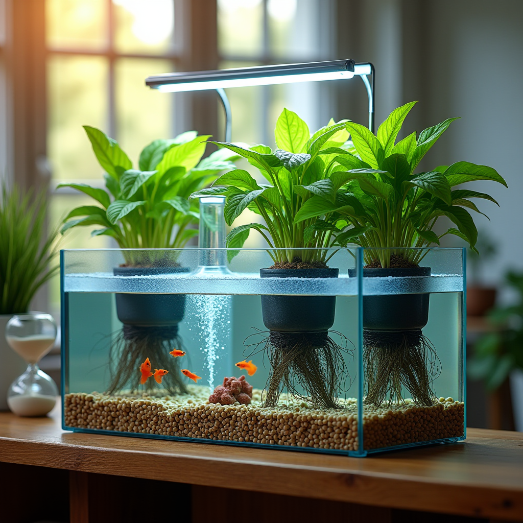 Aquarium Aquaponics for Indoor Growers: Compact Media Bed vs DWC Designs, Fish-to-Plant Ratios, and Flood/Drain Timing